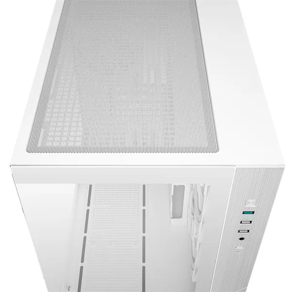 DeepCool Számítógépház - CG330 3F WH (fehér, ablakos, 3x12cm A-RGB, BTF, mATX, 2xUSB3.0, 1xUSB2.0) – 7. kép