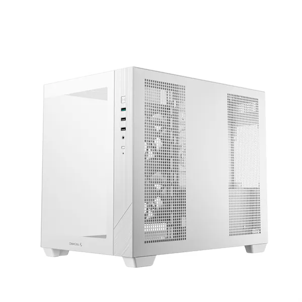DeepCool Számítógépház - CG330 3F WH (fehér, ablakos, 3x12cm A-RGB, BTF, mATX, 2xUSB3.0, 1xUSB2.0) – 8. kép