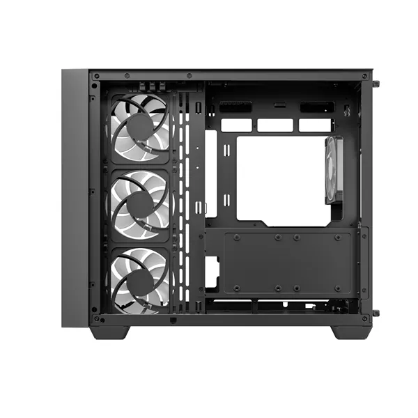 DeepCool Számítógépház - CG530U 4F (fekete, ablakos, 4x12cm A-RGB, BTF, ATX, 2xUSB3.0, 1xUSB2.0) – 4. kép