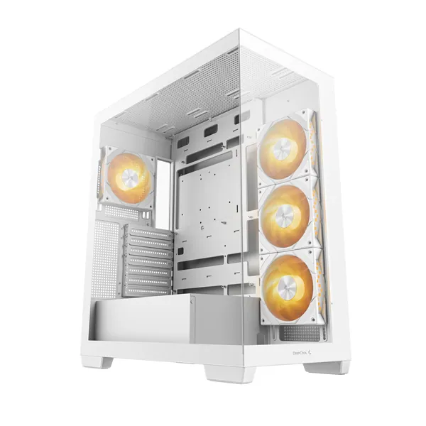 DeepCool Számítógépház - CG580 4F WH (fehér, ablakos, 4x12cm A-RGB, BTF, ATX, 2xUSB3.0, 1xUSB2.0) – 2. kép