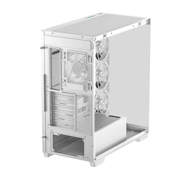 DeepCool Számítógépház - CG580 4F WH (fehér, ablakos, 4x12cm A-RGB, BTF, ATX, 2xUSB3.0, 1xUSB2.0) – 8. kép