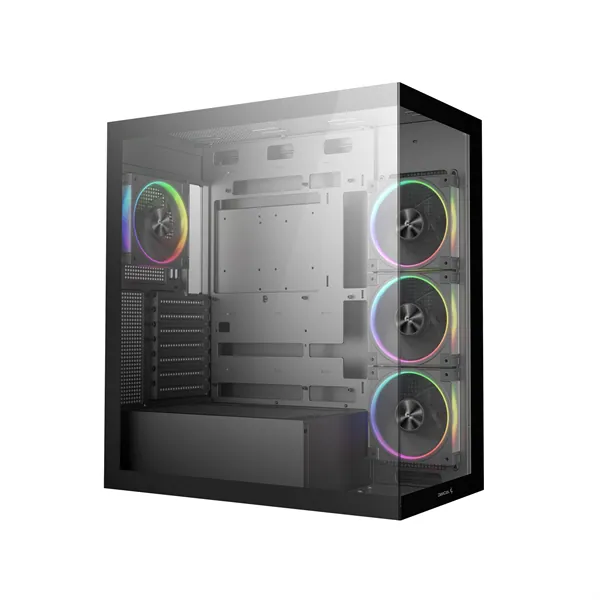 DeepCool Számítógépház - CG580 4F V2 (fekete, ablakos, 4x12cm A-RGB, BTF, ATX, 2xUSB3.0, 1xUSB2.0) – 2. kép