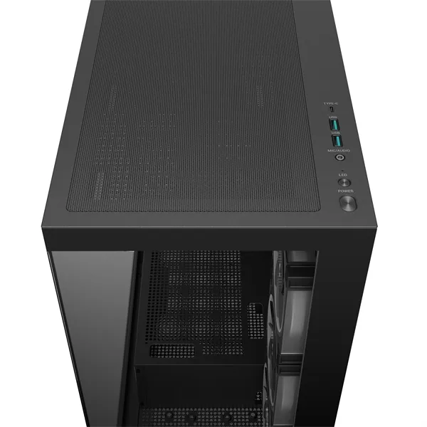 DeepCool Számítógépház - CG580 4F V2 (fekete, ablakos, 4x12cm A-RGB, BTF, ATX, 2xUSB3.0, 1xUSB2.0) – 7. kép