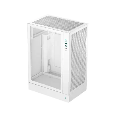 DeepCool Számítógépház - CH170 PLUS WH (Micro-ATX/Mini-ITX, 2xUSB3.0, Type-C, fehér)