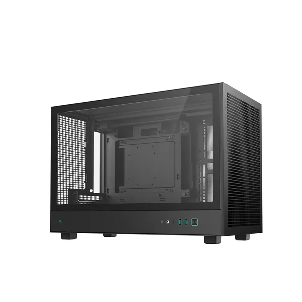 DeepCool Számítógépház - CH260 (fekete, Mini-ITX/Micro ATX (BTF), 2xUSB3.0, Type-C, fekete) – 3. kép