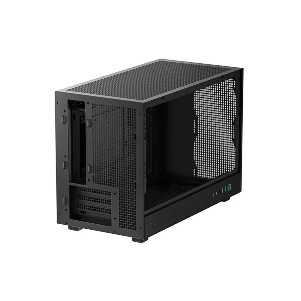 DeepCool Számítógépház - CH260 (fekete, Mini-ITX/Micro ATX (BTF), 2xUSB3.0, Type-C, fekete) – 7. kép