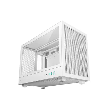 DeepCool Számítógépház - CH260 WH (fekete, Mini-ITX/Micro ATX (BTF), 2xUSB3.0, Type-C, fehér) – 2. kép