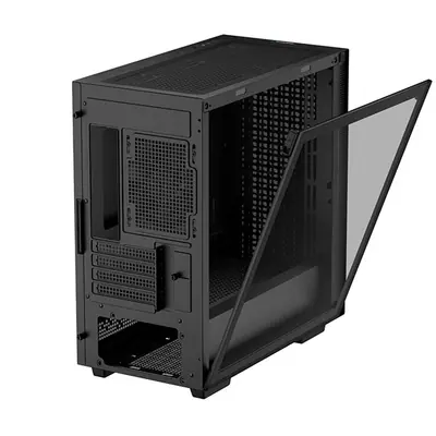 DeepCool Számítógépház - CH370 (fekete, ablakos, 1x12cm ventilátor, Mini-ITX / Micro-ATX, 2xUSB3.0) – 2. kép