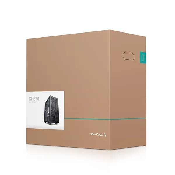 DeepCool Számítógépház - CH370 (fekete, ablakos, 1x12cm ventilátor, Mini-ITX / Micro-ATX, 2xUSB3.0) – 6. kép