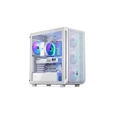 Endorfy Számítógépház - Arx 700 White ARGB (ATX /micro ATX/ITX, 1xUSB-C, 2xUSB3.0, 4x14cm LED ventilátor, ablak, fehér)