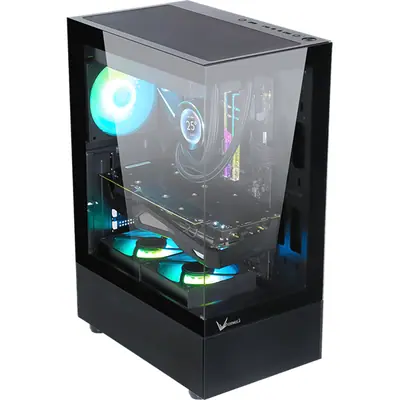 Formula Számítógépház - Crystal Z1+ Black ARGB (fekete, ablakos, ATX, 3x12cm venti, 1xUSB3.0, 1xUSB2.0, 1xType-C) – 2. kép