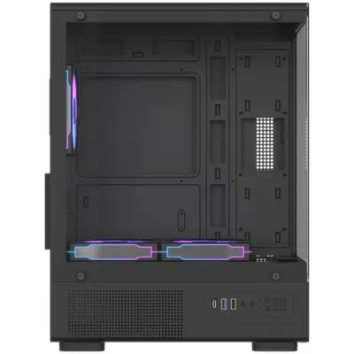 Formula Számítógépház - Crystal Z1CM V2 Black (fekete, ablakos, mATX, 1xUSB2.0, 1xUSB3.0, 1xType-C)