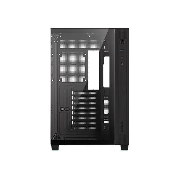 ID-Cooling Számítógépház - VIEW 510 (ablakos, venti nélkül, BTF, ATX, USB3.0, 1xUSB-C, fekete) – 2. kép