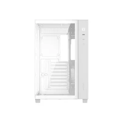 ID-Cooling Számítógépház - VIEW 510 WH (ablakos, venti nélkül, BTF, ATX, USB3.0, 1xUSB-C, fehér) – 2. kép