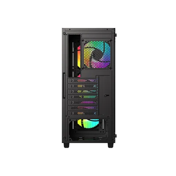 ID-Cooling Számítógépház - WARE 310 ARGB (ablakos, 4x12cm A-RGB, ATX, USB3.0, 1xUSB-C, 1xUSB2.0, fekete) – 7. kép