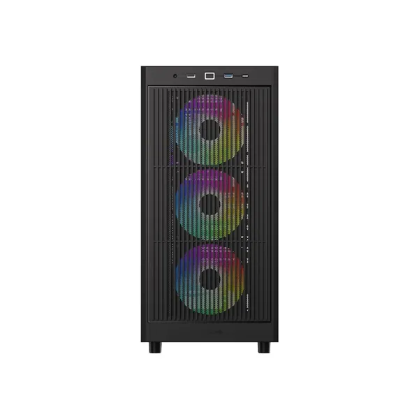 ID-Cooling Számítógépház - WARE 510 ARGB (ablakos, 4x12cm A-RGB, ATX, USB3.0, 1xUSB-C, 1xUSB2.0, fekete) – 2. kép