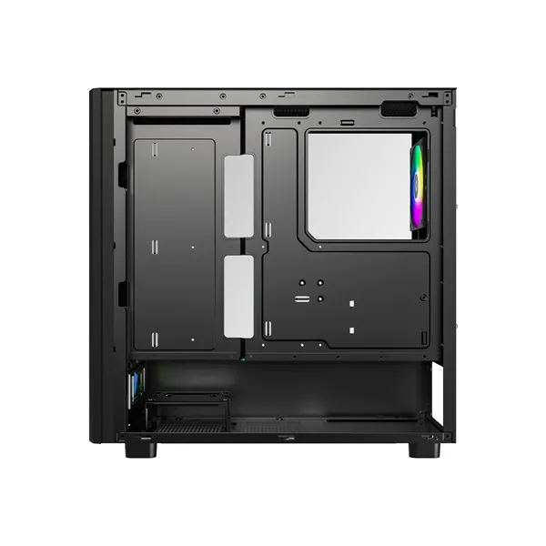 ID-Cooling Számítógépház - WARE 510 ARGB (ablakos, 4x12cm A-RGB, ATX, USB3.0, 1xUSB-C, 1xUSB2.0, fekete) – 4. kép