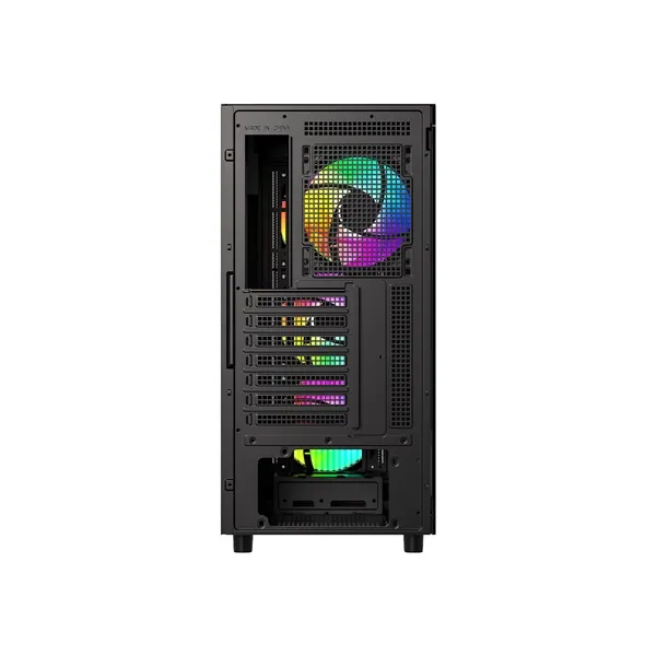 ID-Cooling Számítógépház - WARE 510 ARGB (ablakos, 4x12cm A-RGB, ATX, USB3.0, 1xUSB-C, 1xUSB2.0, fekete) – 6. kép