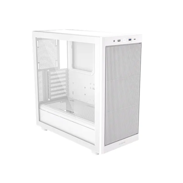 ID-Cooling Számítógépház - WARE 510 WH (ablakos, venti nélkül, ATX, USB3.0, 1xUSB-C, 1xUSB2.0, fehér) – 2. kép