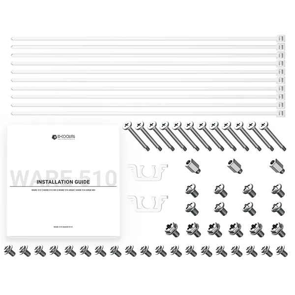 ID-Cooling Számítógépház - WARE 510 WH (ablakos, venti nélkül, ATX, USB3.0, 1xUSB-C, 1xUSB2.0, fehér) – 8. kép