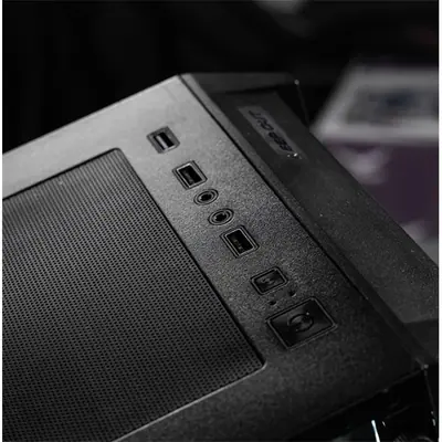 KEEP OUT Számítógépház - XC-200 MESH (fekete, ablakos, 3x12cm RGB venti, ATX, 2xUSB2.0, 1xUSB3.0) – 2. kép