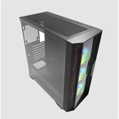 KEEP OUT Számítógépház - XC-500 GLASS (fekete, ablakos, 3x12cm ARGB venti, EATX, microATX, 2xUSB2.0, 1xUSB3.0) – 2. kép
