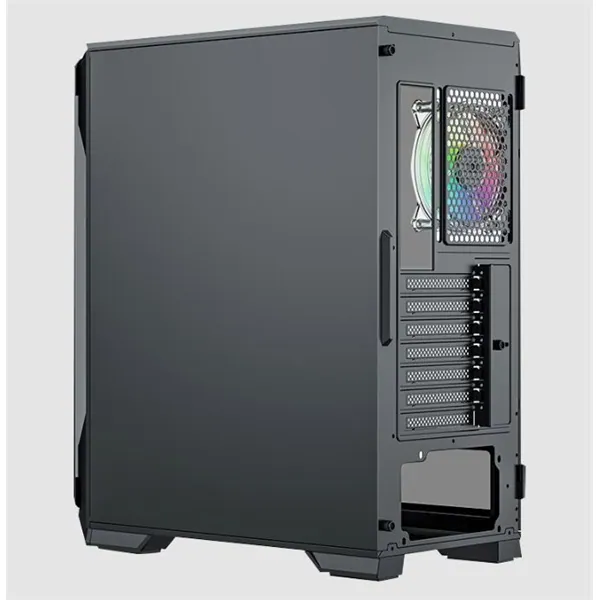 KEEP OUT Számítógépház - XC-901 PRO (fekete, ablakos, 4x12cm ARGB venti, microATX, 1xUSB3.0, 1xType-C) – 4. kép