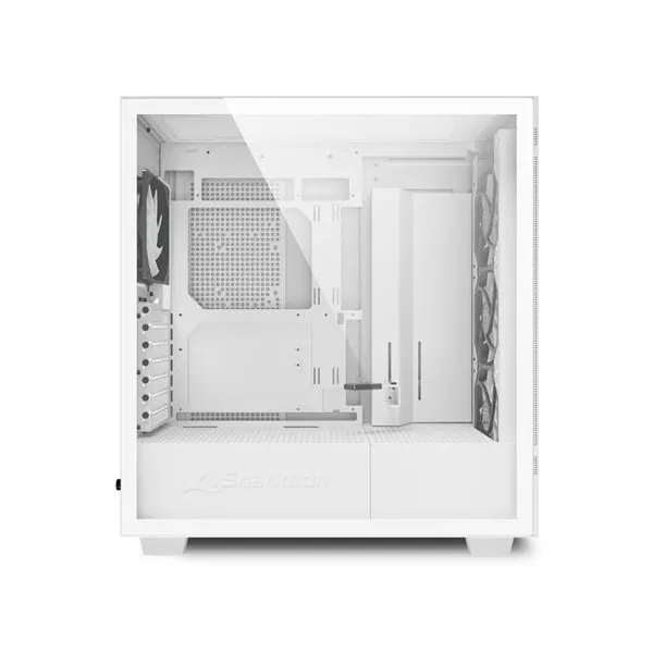 Sharkoon Számítógépház - Rebel C50 RGB White (fehér; ablakos; ATX, 4x120mm RGB ventilátor; 2xUSB3.0; 1xUSB 3.2; I/O) – 2. kép