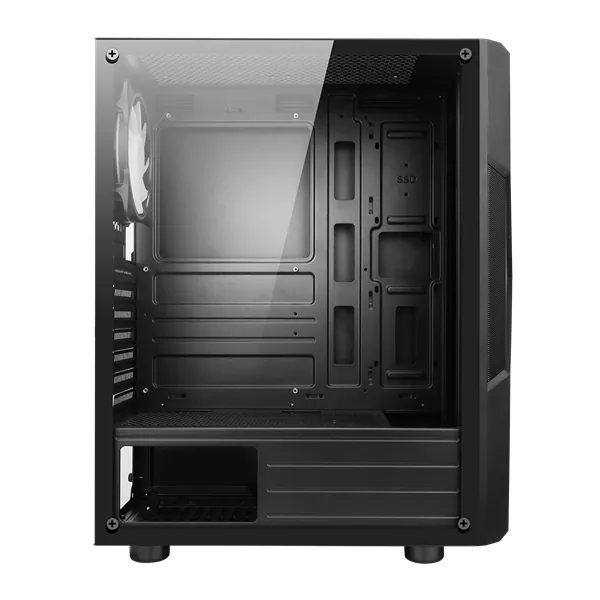 Spirit of Gamer Számítógépház - CLONE 3 Black (fekete, ablakos, 2x12cm ventilátor, alsó táp, ATX, 1xUSB3.0, 2xUSB2.0) – 3. kép