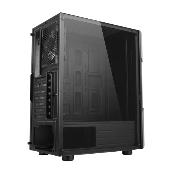 Spirit of Gamer Számítógépház - CLONE 3 Black (fekete, ablakos, 2x12cm ventilátor, alsó táp, ATX, 1xUSB3.0, 2xUSB2.0) – 7. kép