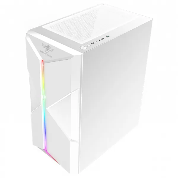 Spirit of Gamer Számítógépház - CLONE 3 White (fekete, ablakos, 2x12cm ventilátor, alsó táp, ATX, 1xUSB3.0, 2xUSB2.0) – 7. kép