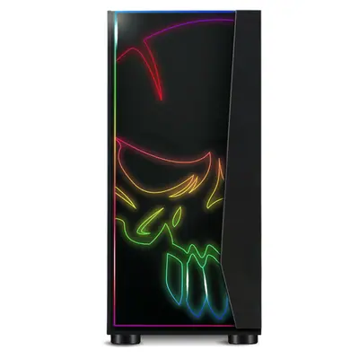 Spirit of Gamer Számítógépház - GHOST ONE RGB (fekete, ablakos, 2x12cm ventilátor, ATX, mATX, 2xUSB3.0, 1xUSB2.0) – 2. kép