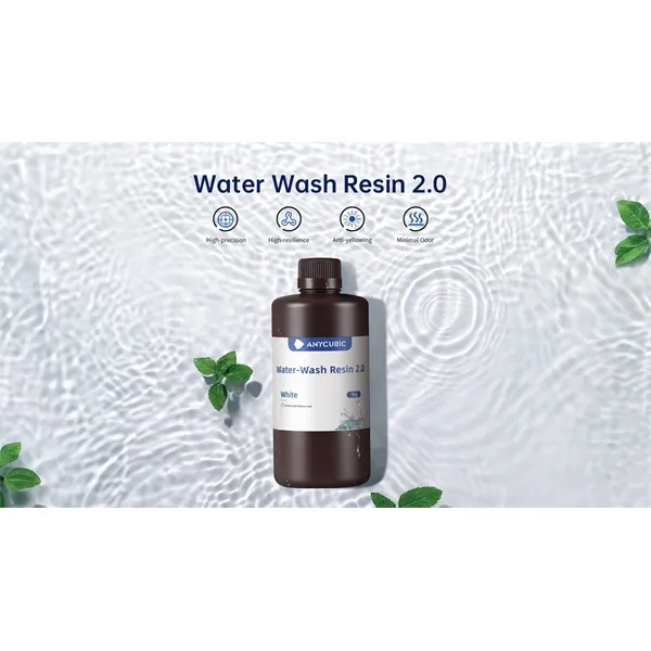 ANYCUBIC 3D Gyanta - Water Washable Resin Clear SSX2CL-102A (Átlátszó, 1kg) – 2. kép