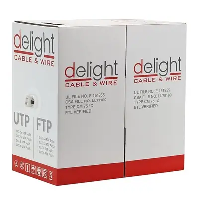 Delight CAT6 U-FTP Installation cable 305m Grey – 2. kép