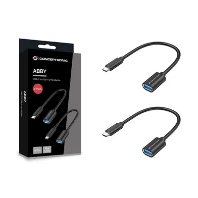 Conceptronic Kábel - ABBY11B (USB-C to USB-A, fekete) 2db/csomag – 2. kép