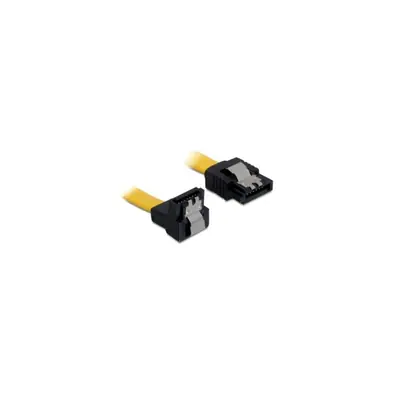 Delock SATA F/F adatkábel 0.7m le/egyenes sárga