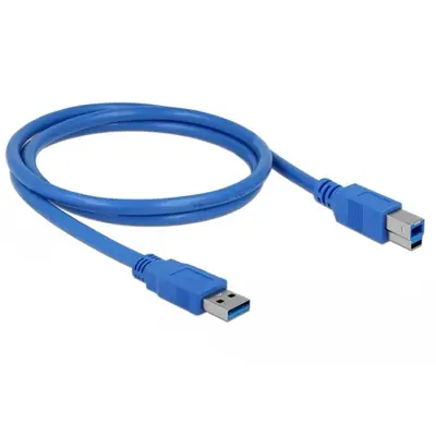 Delock Kábel - 82580 (USB3.0, A-B kábel, apa/apa, kék, 1m) – 2. kép
