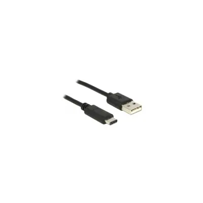 Delock USB-C -> USB-A 2.0 M/M adatkábel 1m fekete