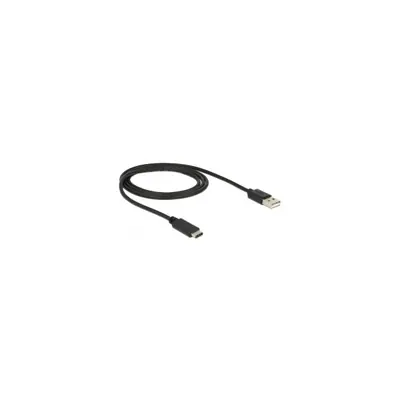 Delock USB-C -> USB-A 2.0 M/M adatkábel 1m fekete – 2. kép