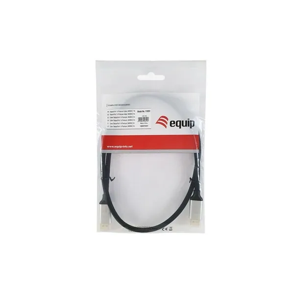 Equip Kábel - 119262 (Premium, DisplayPort1.4 kábel, 8K/60Hz, apa/apa, fekete, 2m) – 5. kép