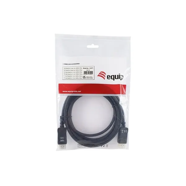 Equip Kábel - 119273 (DisplayPort2.1 kábel, 4K/144Hz, apa/apa, fekete, 3m) – 7. kép