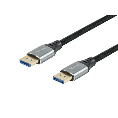 Equip Kábel - 119281 (Premium, DisplayPort2.1 kábel, 4K/240Hz, apa/apa, fekete, 1m)