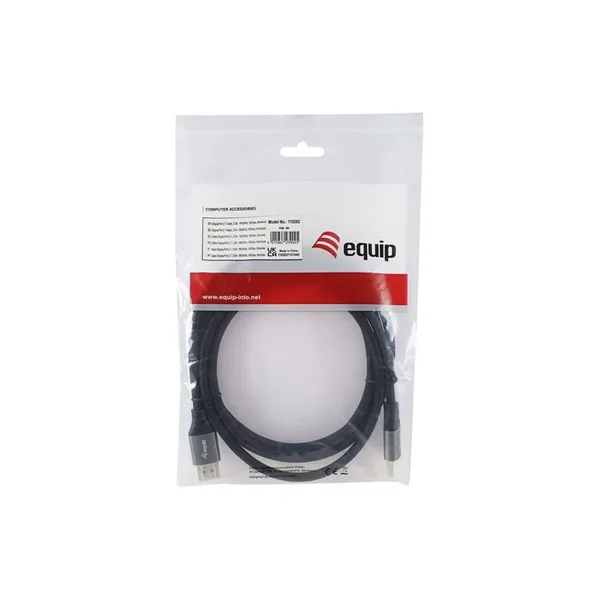 Equip Kábel - 119282 (Premium, DisplayPort2.1 kábel, 4K/240Hz, apa/apa, fekete, 2m) – 4. kép