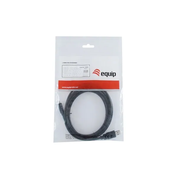 Equip Átalakító Kábel - 128344 (USB-C 3.2 Gen1 to USB-A, apa/apa, fekete, 2m) – 5. kép
