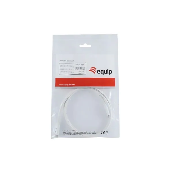 Equip Átalakító Kábel - 128361 (USB-C 3.2 Gen1 to USB-C, apa/apa, PD:60W, fehér, 1m) – 6. kép