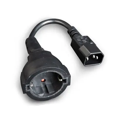 Gembird PC-SFC14M-01 Power adapter cord (C14 male to Schuko female) 0,15m Black