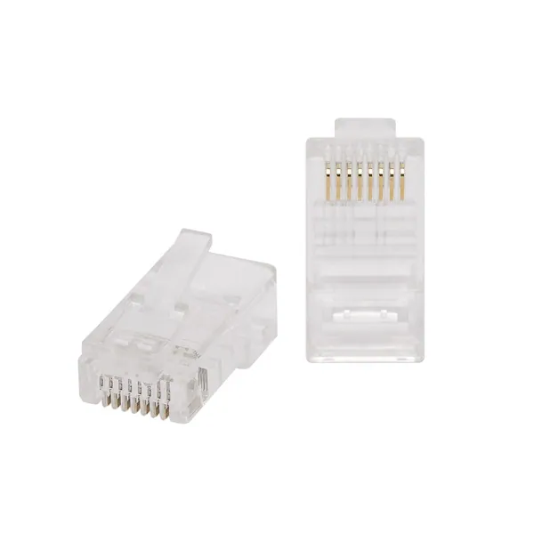 RJ45 Cat5 átfűzhető csatlakozó UTP kábelre, 8P8C - 100db/csomag