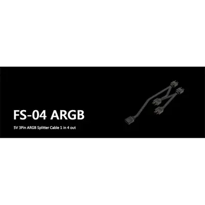 ID-Cooling RGB elosztó - FS-04 ARGB (1 db bemenet ,4 dbkimenet 3pin PWM)