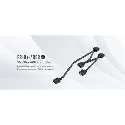ID-Cooling RGB elosztó - FS-04 ARGB (1 db bemenet ,4 dbkimenet 3pin PWM) – 2. kép