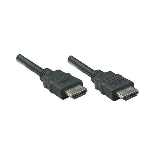 Manhattan Kábel - HDMI to HDMI (Ethernet HEC, ARC, 3D, 4K, Shielded, 5m, Fekete)